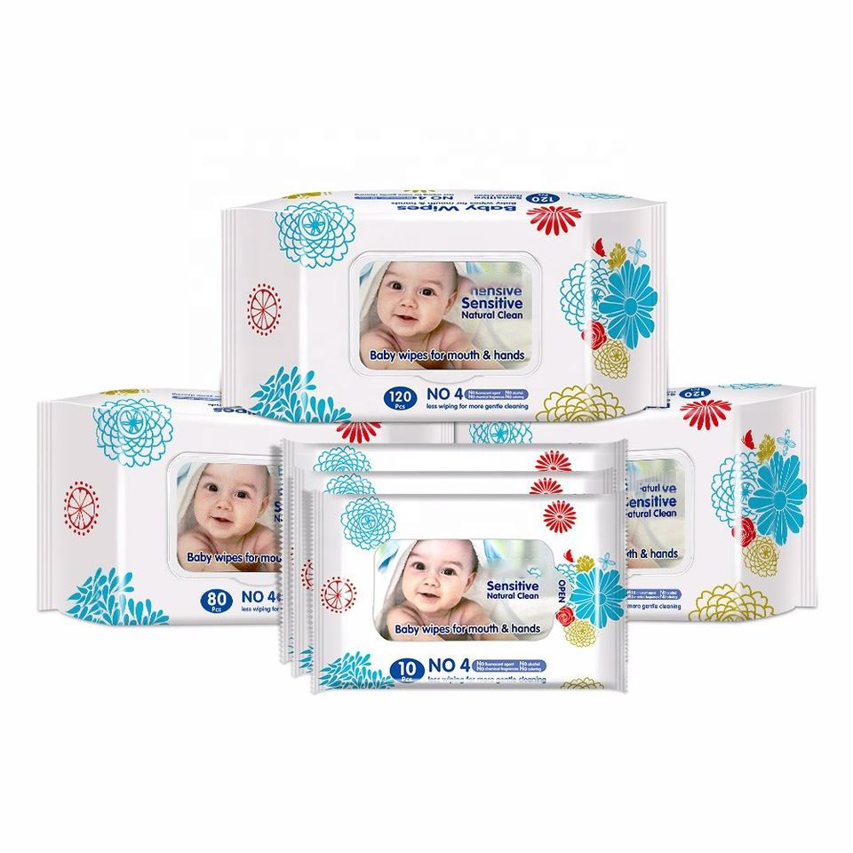 Hot Selling Super affordable 100pcs Wet Wipes for Baby Sensitive Wholesale 99 Water Mouth Hand Wet Wipes