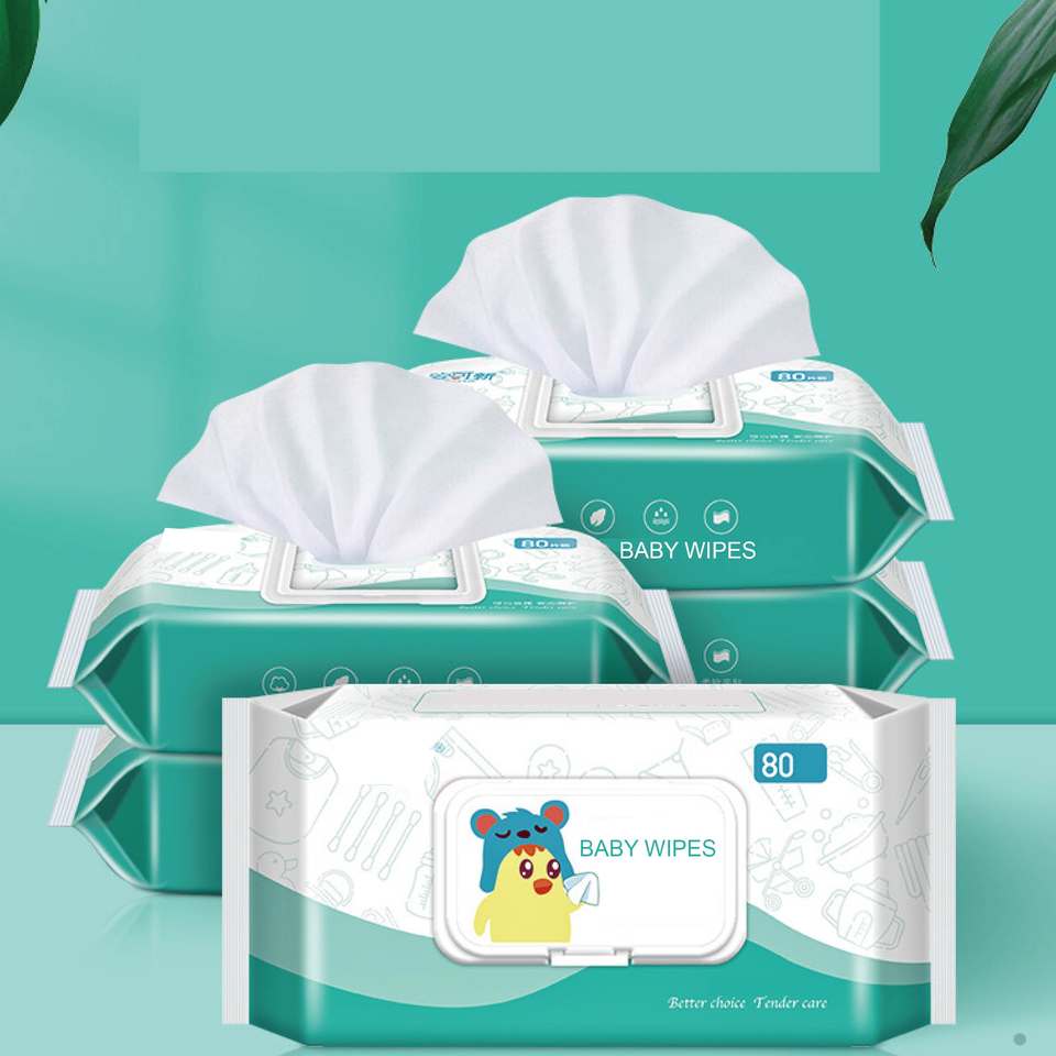 Bamboo wholesale spunlace fabric baby wet wipes non woven fabric wet wipes custom logo