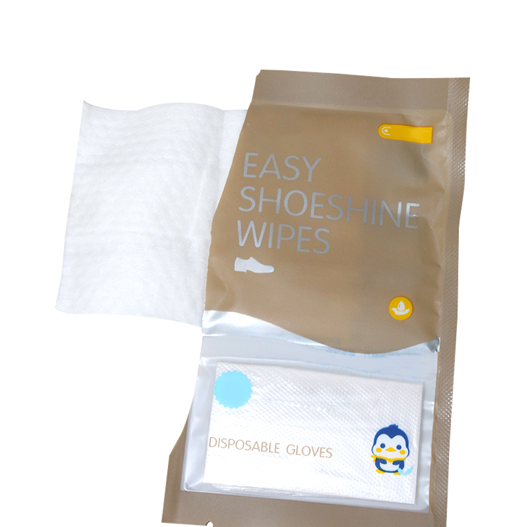 Eco-Friendly Blank Non-Woven Fabric Shoes Cleaning Protection Leather Quick Wet Tissue